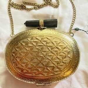 Sam Edelman Iron Bejeweled Stone Handbag